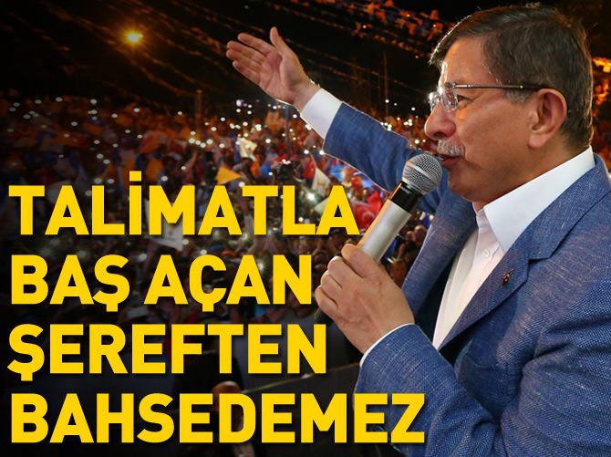'Talimatla baş açan şereften bahsedebilir mi'