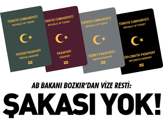 AB Bakanı'nından vize resti