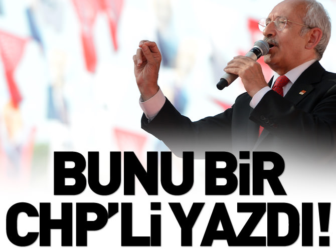 Bunu bir CHP'li yazdı!
