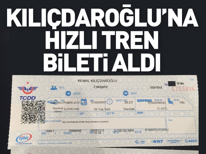 Binali Yıldırım: Kılıçdaroğlu'na hızlı tren bileti aldım