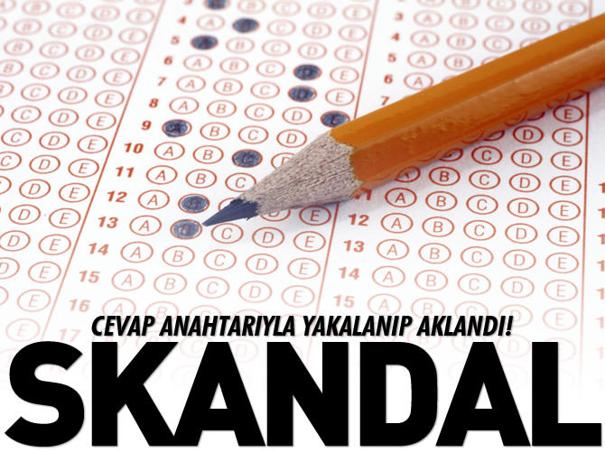 Cevap anahtarıyla yakalanıp aklandı!