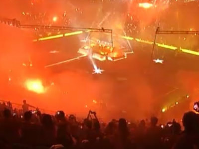 Arena'da şampiyonluk kutlaması