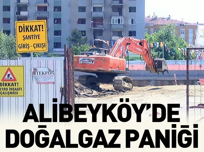 Alibeyköy'de doğalgaz hattında sızıntı