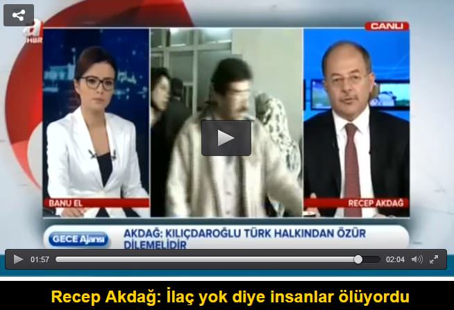 Recep Akdağ: İlaç yok diye insanlar ölüyordu