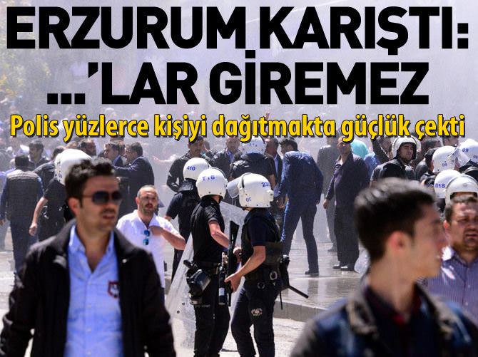 HDP’nin Erzurum mitingi sonrası AK Parti binasına saldırı