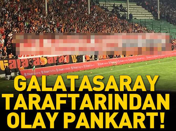 Galatasaray taraftarlarından olay pankart!