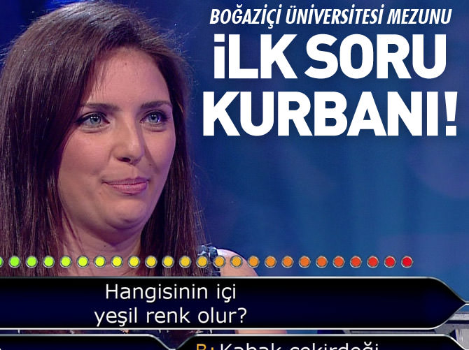 Boğaziçi mezunu ilk soruda elendi