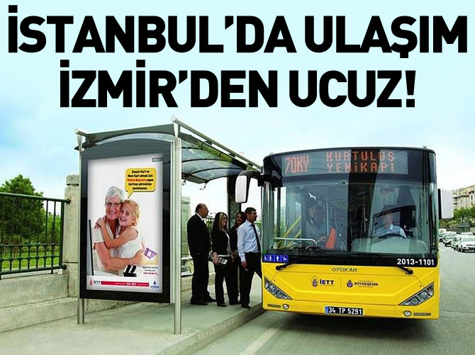 İstanbul'da ulaşım İzmir'den daha ucuz