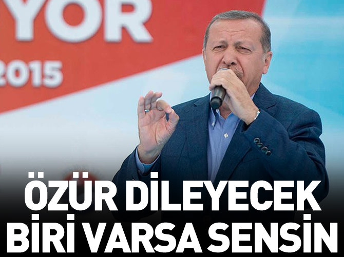 'Özür dileyecek birisi varsa sensin'