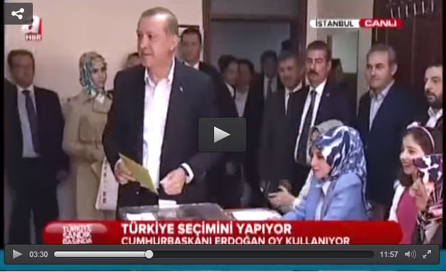 Erdoğan, cumhurbaşkanı olarak ilk defa oy kullandı
