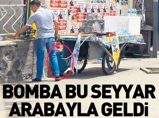 Bomba bu seyyar arabayla geldi