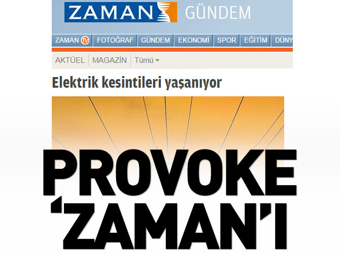 Paralel'in 'Zaman'ından provokatif haber!