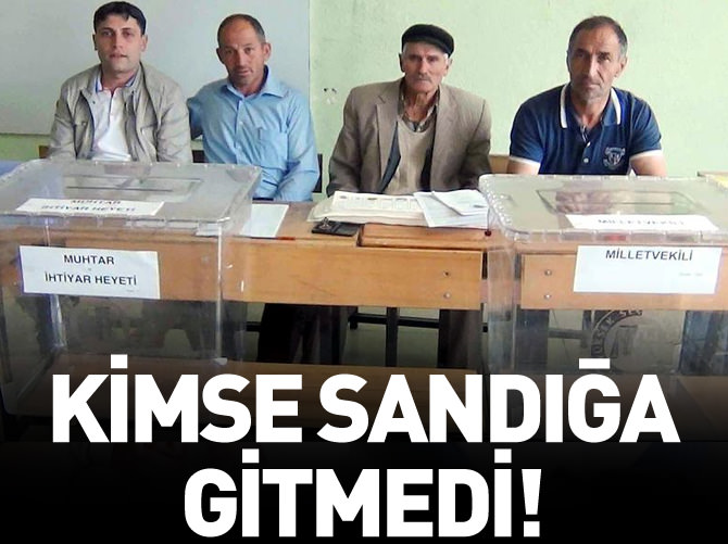 Yine sandığa gitmediler!