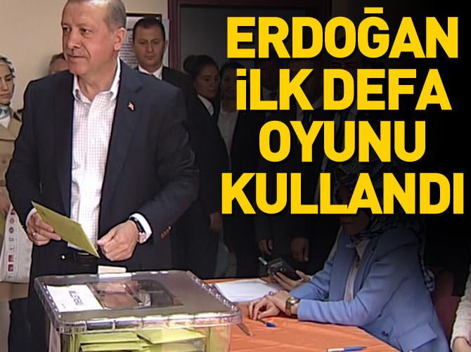 Erdoğan, cumhurbaşkanı olarak ilk defa oy kullandı