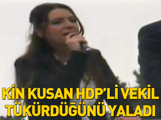 Kin kusan HDP'li vekil Burcu Çelik Özkan tükürdüğünü yaladı