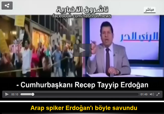Arap spiker Erdoğan’ı böyle savundu