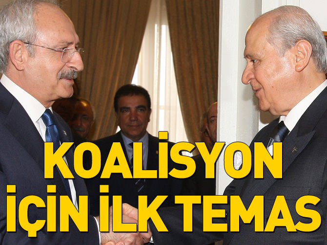 Koalisyon için ilk temas!