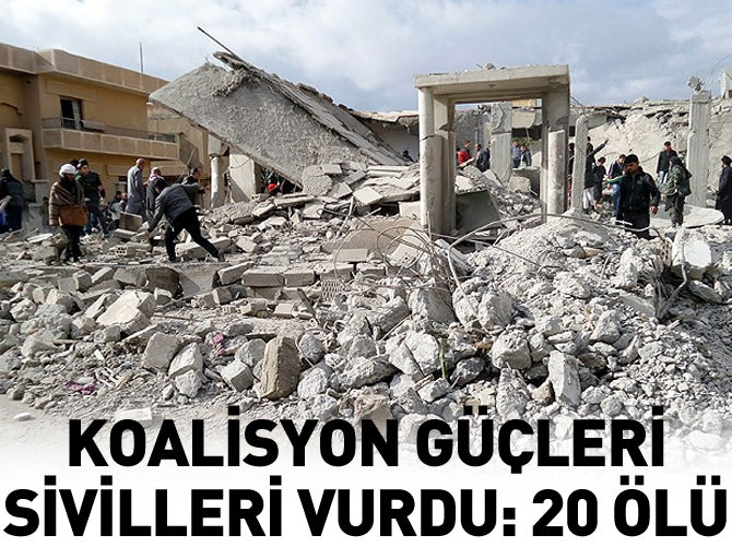Koalisyon güçleri Rakka'da sivilleri vurdu: 20 ölü