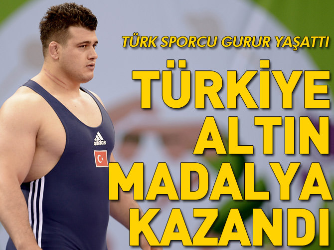 Milli güreşçi Rıza Kayaalp altın madalya kazandı