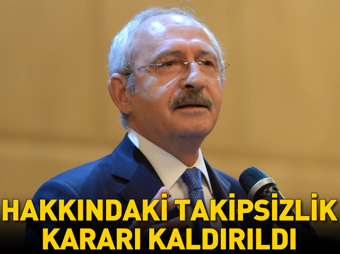 Kılıçdaroğlu hakkındaki takipsizlik kararı kaldırıldı