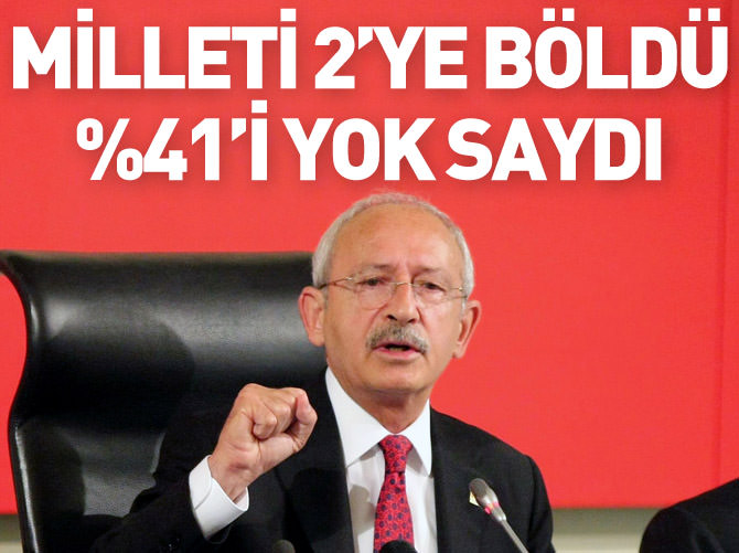 Milleti ikiye böldü, yüzde 41’i yok saydı