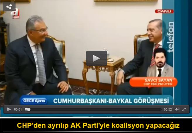 CHP'den ayrılıp AK Parti'yle koalisyon yapacağız