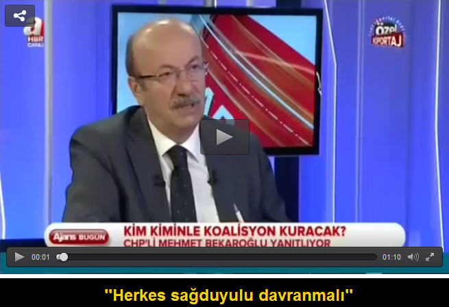Mehmet Bekaroğlu: Herkes sağduyulu davranmalı