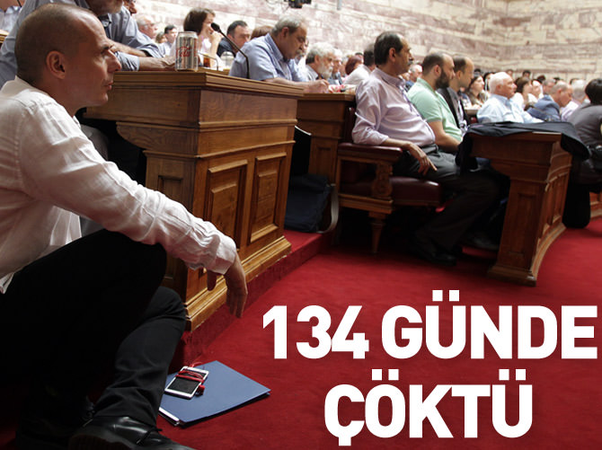 Varufakis 134 günde çöktü