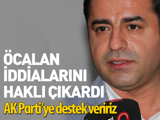 Demirtaş: AK Parti-CHP koalisyonuna destek veririz