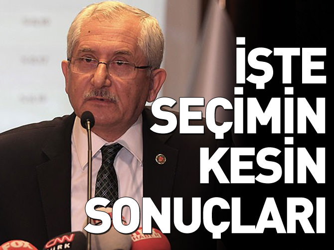 Seçimin kesin sonuçları açıklandı