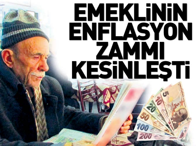 Emeklinin enflasyon zammı kesinleşti