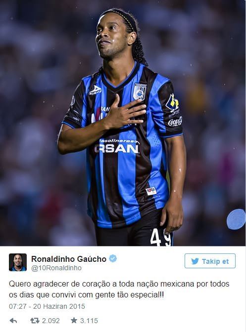 Ve Ronaldinho resmen açıkladı!