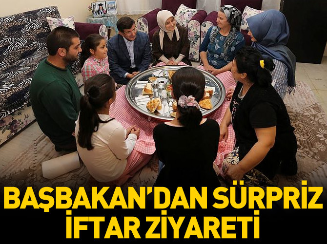Başbakan'dan sürpriz iftar ziyareti