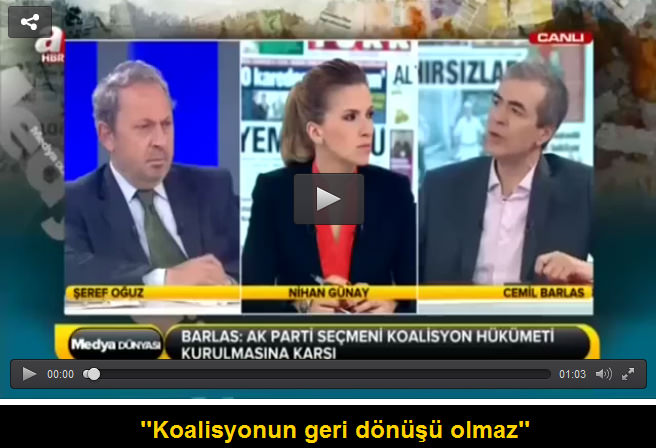 Cemil Barlas: Koalisyonun geri dönüşü olmaz