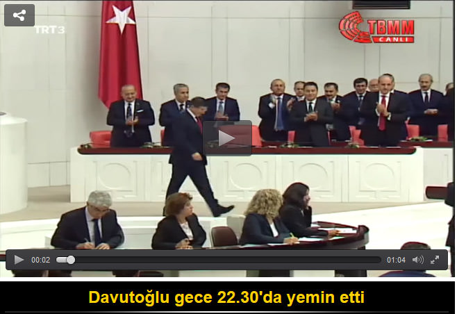 Başbakan Davutoğlu yemin etti