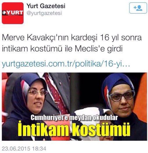 Yurt Gazetesi'nden Ravza Kavakçı'yla ilgili skandal başlık - 1