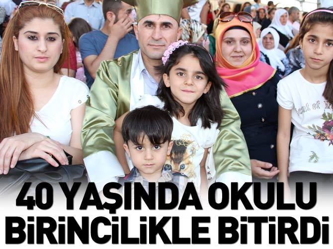 40 yaşında okulu birincilikle bitirdi