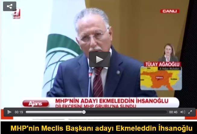 MHP’nin TBMM Başkan adayı İhsanoğlu