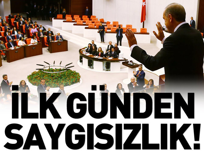 İlk günden Erdoğan'a büyük saygısızlık