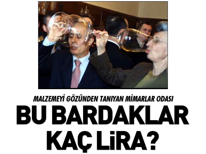 Mimarlar Odası bu bardaklar kaç lira?