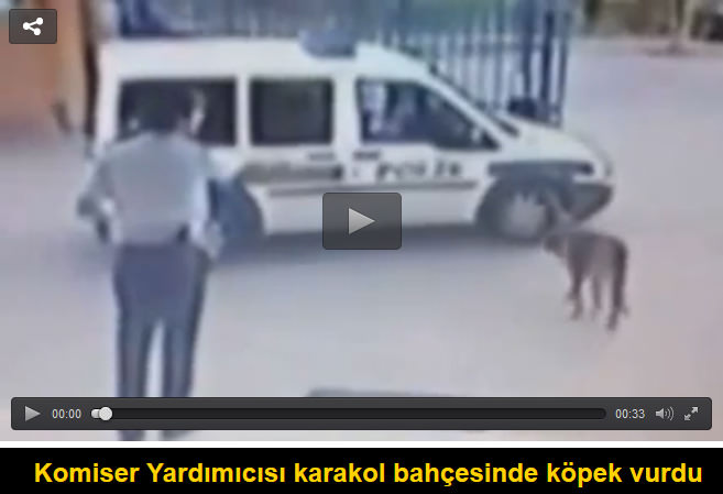 Komiser Yardımıcısı karakol bahçesinde köpek vurdu