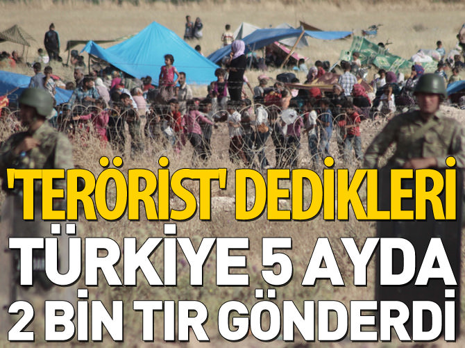 Kobani'ye 5 ayda 2 bin TIR gitti