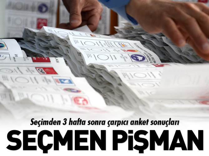 Seçimden 3 hafta sonra çarpıcı anket sonuçları