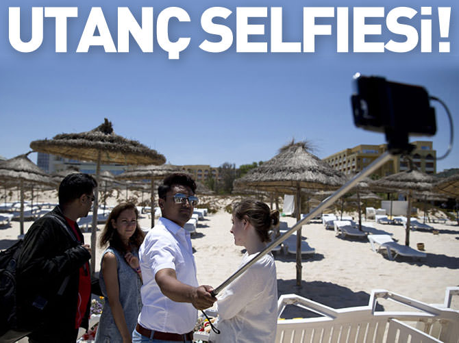 Katliam plajında utanç selfiesi!