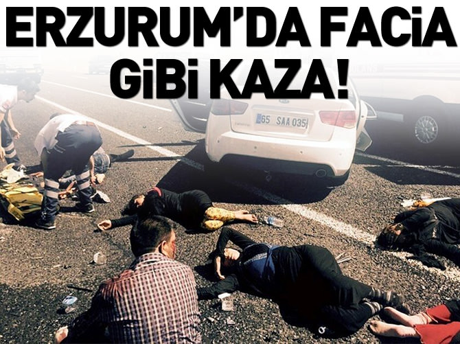 Erzurum'da facia gibi kaza!