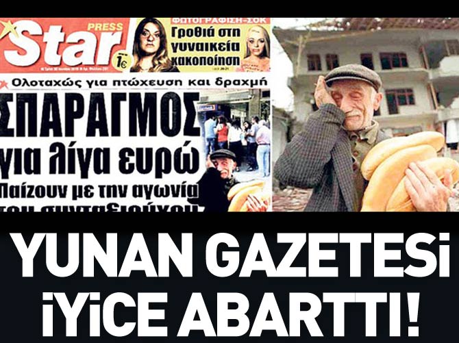 Yunan gazetesi abarttı!