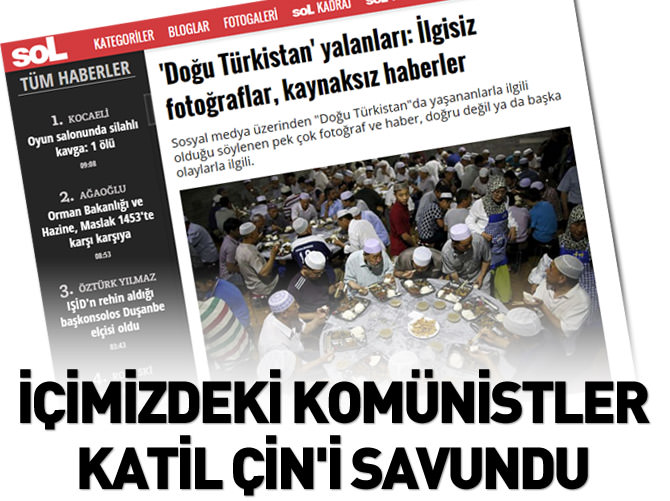 İçimizdeki Komünistler katil Çin'i savundu