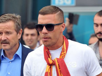 Galatasaray'ın yeni transferi Podolski İstanbul'da