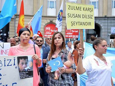 Belçika'da Çin protestosu