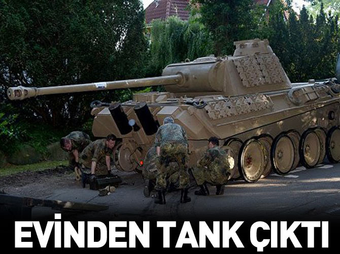 Evinden tank çıktı!